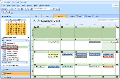 sharing outlook calendar screen 5