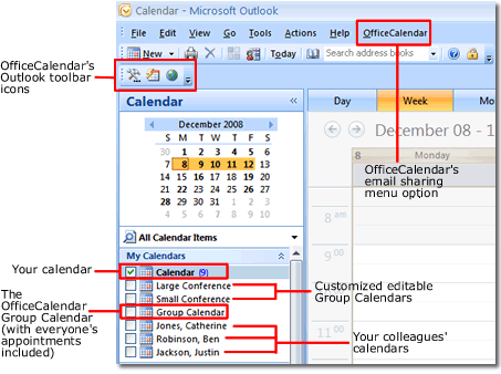 На Outlook Календарь