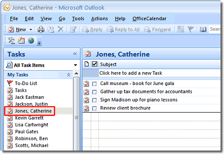 Sharing Personal Outlook Task Folders