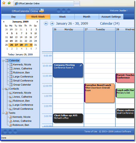 view Outlook calendars online