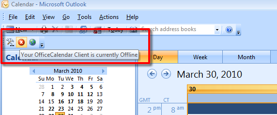 Sharing Outlook in offline mode